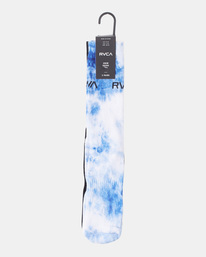 2 RVCA Tie Dye - Crew Socks [2 Pack] for Men Blue Z5SORLRVF1 RVCA