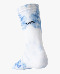 5 RVCA Tie Dye - Crew Socks [2 Pack] for Men Blue Z5SORLRVF1 RVCA