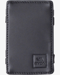 0 Magic Card - Leather Wallet for Men Black Z5WLRBRVF1 RVCA