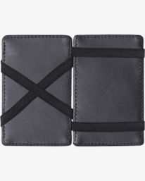 2 Magic Card - Leather Wallet for Men Black Z5WLRBRVF1 RVCA