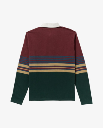 rvca, Harbor - Long Sleeve Polo Shirt for Men, RED EARTH (rde) Harbor - Long Sleeve Polo Shirt for Men  23A033505