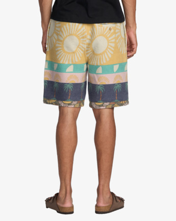 rvca, Exotica Stripe Elastic 19" - Elasticated Shorts for Men, MULTI (mul) Exotica Stripe Elastic 19" - Elasticated Shorts for Men  23A102500