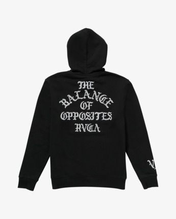 rvca, Iron On - Pullover Hoodie for Men, BLACK (blk) Iron On - Pullover Hoodie for Men  23A411506