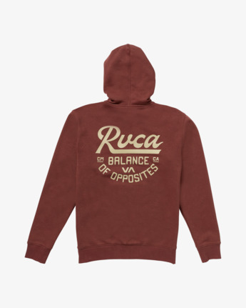 rvca, Script Sealed - Full Zip Hoodie for Men, RED EARTH (rde) Script Sealed - Full Zip Hoodie for Men  23A481500