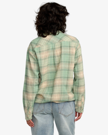 rvca, Mabel Flannel - Long Sleeve Shirt for Women, SEA GREEN (sgn) Mabel Flannel - Long Sleeve Shirt for Women  23B053504