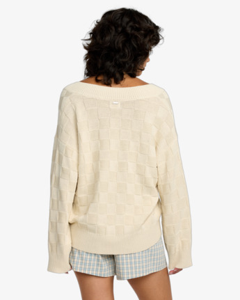 rvca, Harmony V Neck - Jumper for Women, SAND (san) Harmony V Neck - Jumper for Women  23B073507