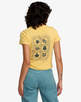 rvca, 411 - Fitted T-Shirt for Women, PALE YELLOW (pal) 411 - Fitted T-Shirt for Women  23B353510