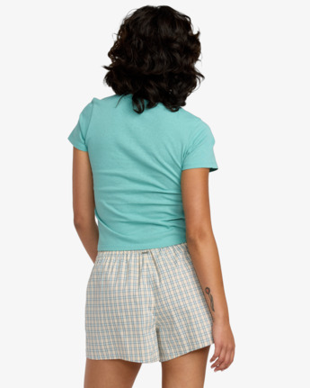 rvca, 411 - Fitted T-Shirt for Women, SKY BLUE (skb) 411 - Fitted T-Shirt for Women  23B353510