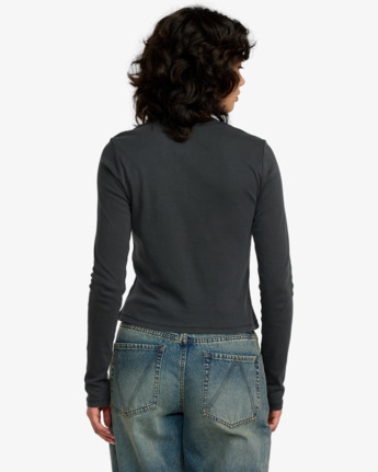 rvca, Fortune - Long Sleeve T-Shirt for Women, WASHED BLACK (waa) Fortune - Long Sleeve T-Shirt for Women  23B363505