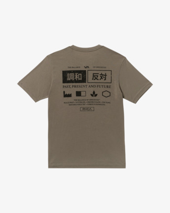 rvca, RVCA Trade - T-Shirt à manches courtes pour Homme, MUSHROOM (msh) Rvca Trade - Short Sleeve T-Shirt for Men  23MS433556