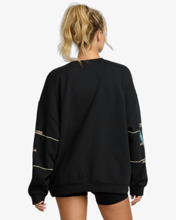 rvca, Puck It - Oversized Sweatshirt for Women, BLACK (blk) Puck It - Oversized Sweatshirt for Women  23WS463501