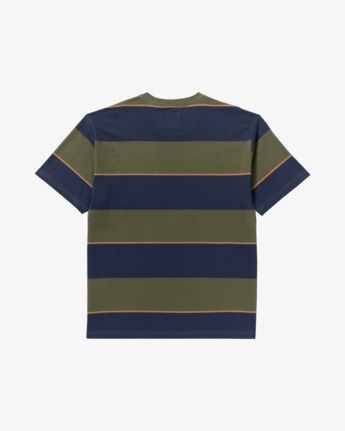 rvca, Dayshift Stripe - Short Sleeve Top for Men, MOODY BLUE (mdy) Dayshift Stripe - Short Sleeve Top for Men  AVYKT00345