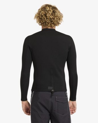 rvca, 2mm Balance - Chaquetilla para Surf con Cremallera en la Espalda para Hombre, BLACK (blk) 2mm Balance - Back Zip Wetsuit Jacket for Men  AVYW800103