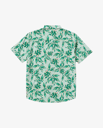 rvca, Morning Glory - Short Sleeve Shirt for Men, GREEN TEA (grt) Morning Glory - Short Sleeve Shirt for Men  AVYWT00490