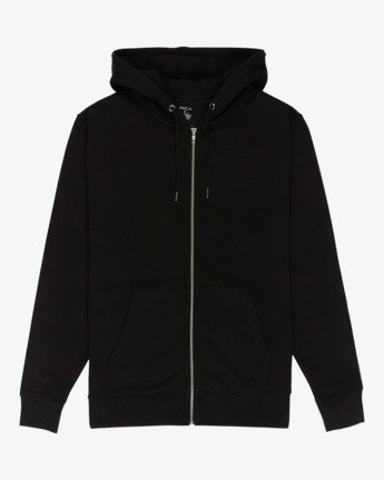 rvca, Vhils - Full Zip Hoodie for Men, BLACK (blk) VHILS HOODED ZIP  EVYFT00116