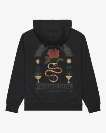 rvca, Roses Poster - Hoodie for Men, BLACK (blk) Roses Poster - Hoodie for Men  EVYSF00135