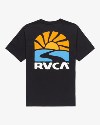 rvca, Sun Phase - Short Sleeves T-Shirt for Men, BLACK (blk) Sun Phase - Short Sleeves T-Shirt for Men  EVYZT00249