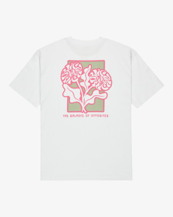 rvca, Flower Balance - T-Shirt für Männer, WHITE (wht) Flower Balance - Short Sleeve T-Shirt for Men  EVYZT00290