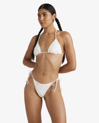 rvca, Blurred Ditsy - Bas de bikini couvrance medium pour Femme, WHISPER WHITE (wpw) Blurred Ditsy - Medium Coverage Bikini Bottoms for Women  UVJX400161