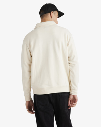 rvca, Benj - Half Zip Pullover Sweatshirt for Men, SALT (wza0) Benj - Half Zip Pullover Sweatshirt for Men  UVYFT00334