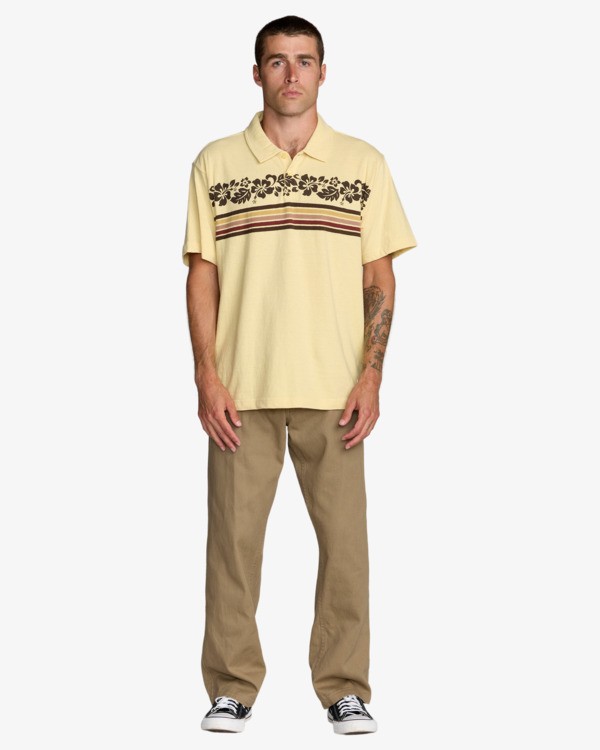 5 Cutback - Polo pour Homme Jaune 23A011602 RVCA