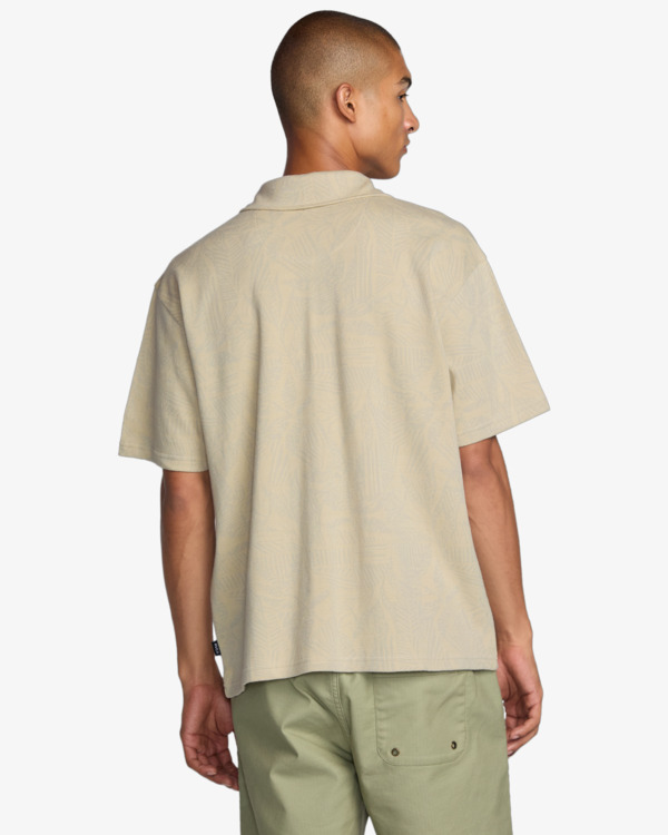 3 Leaf Lines - Short Sleeve Polo Shirt for Men Blue 23A012501 RVCA
