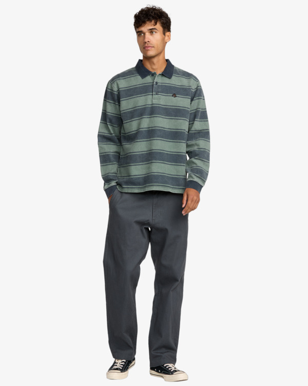 5 KSL - Polo de manga comprida para homem Verde 23A033504 RVCA