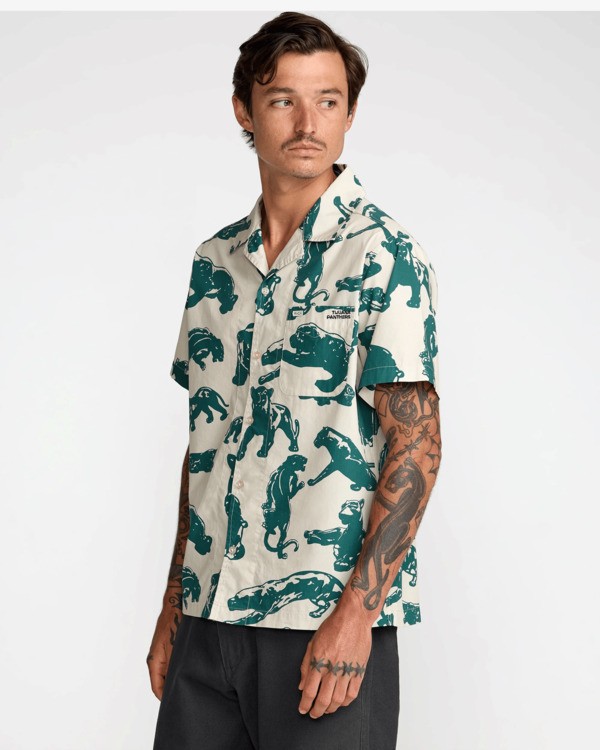 3 Tjp All Over - Camisa de manga corta para hombre Azul 23A041611 RVCA