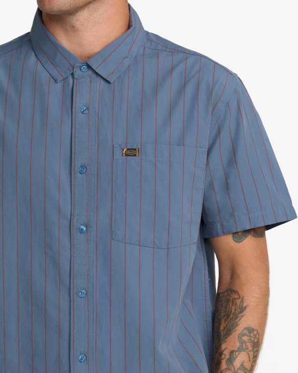2 Dayshift Workwear Stripe Bleu 23A042606 RVCA