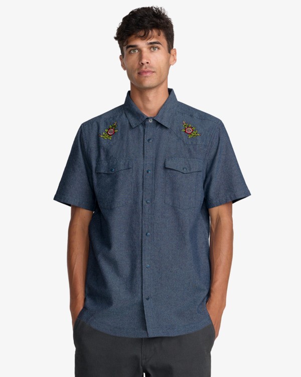 2 Rosa Chambray Azul 23A042610 RVCA