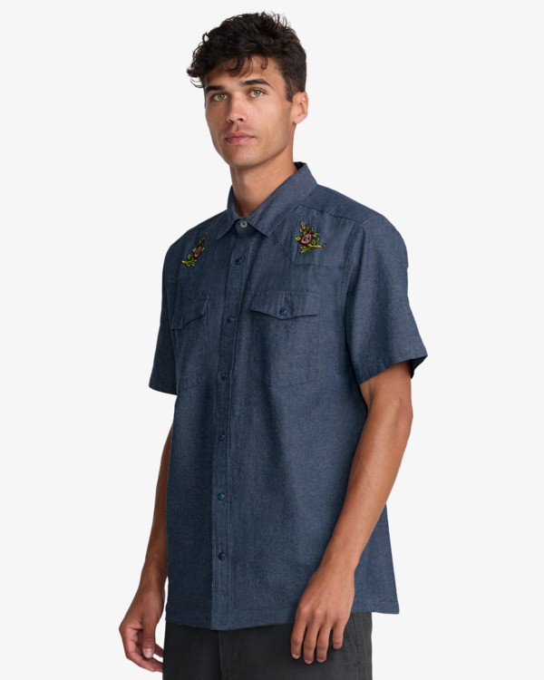 5 Rosa Chambray Azul 23A042610 RVCA