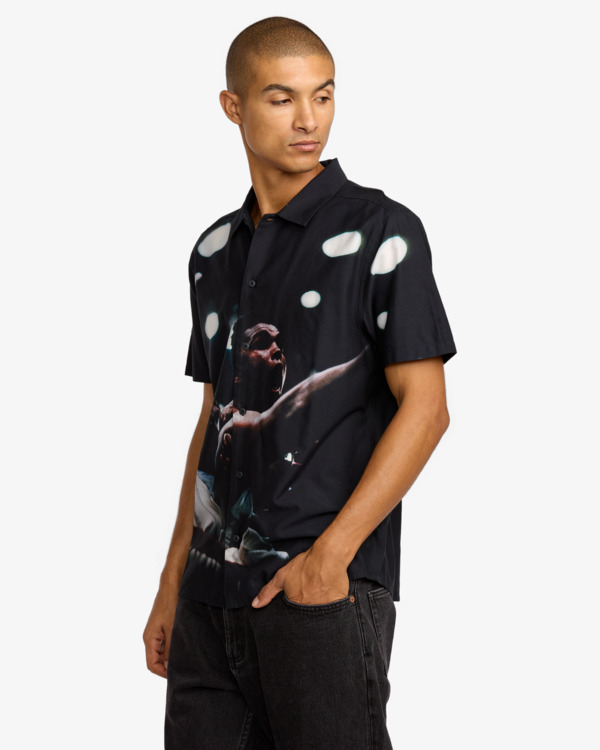 3 RVCA X Ali Rumble - Short Sleeve Shirt for Men Black 23A043514 RVCA