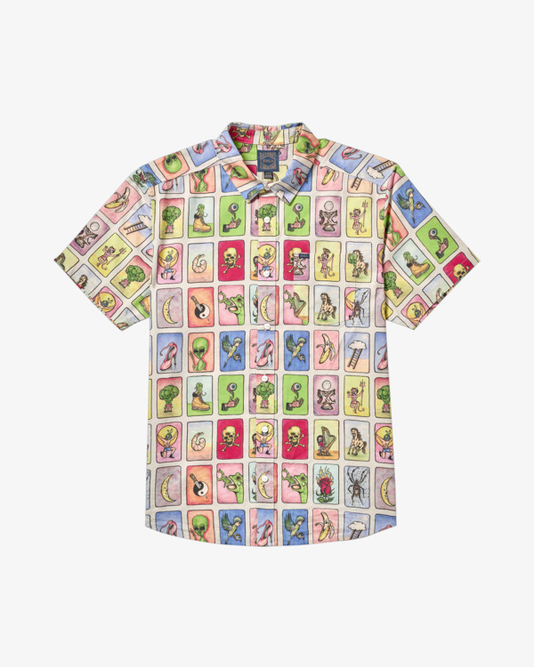 0 Ksl Tarjeta - Camicia a maniche corte da Uomo Gray 23A043519 RVCA