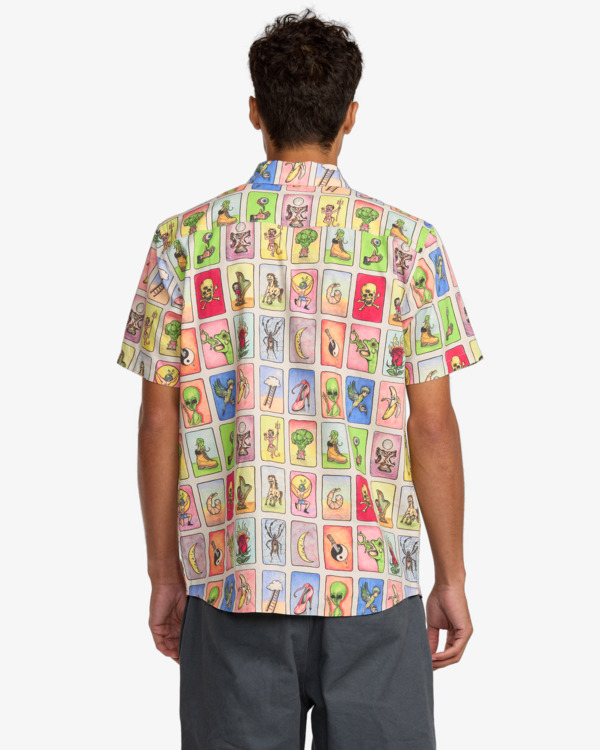 3 Ksl Tarjeta - Camicia a maniche corte da Uomo Gray 23A043519 RVCA