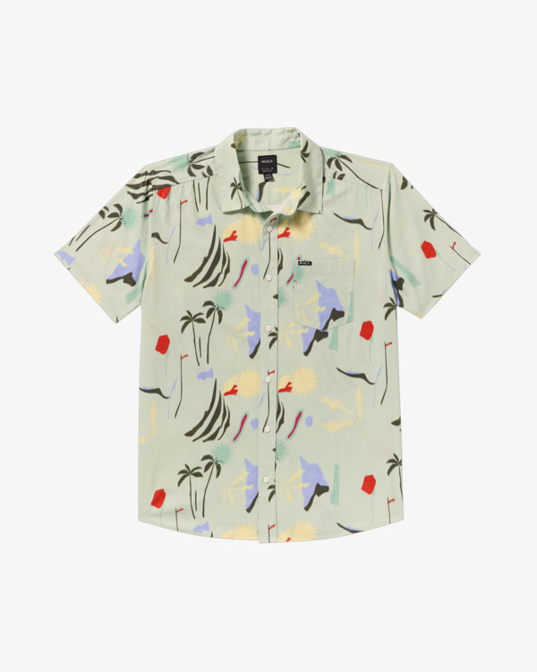 0 Craft - Short Sleeve Shirt for Men Green 23A043522 RVCA
