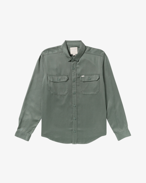 0 Vacancy Utility - Long Sleeve Shirt for Men Green 23A053504 RVCA