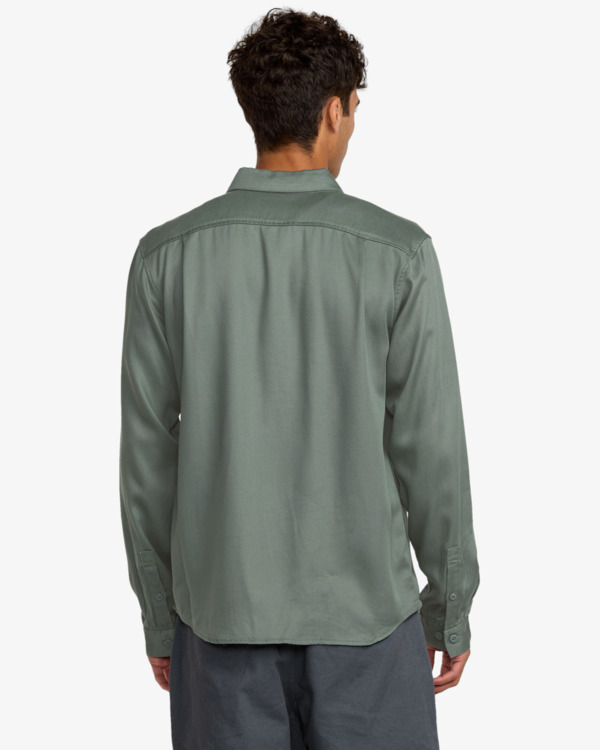 3 Vacancy Utility - Long Sleeve Shirt for Men Green 23A053504 RVCA