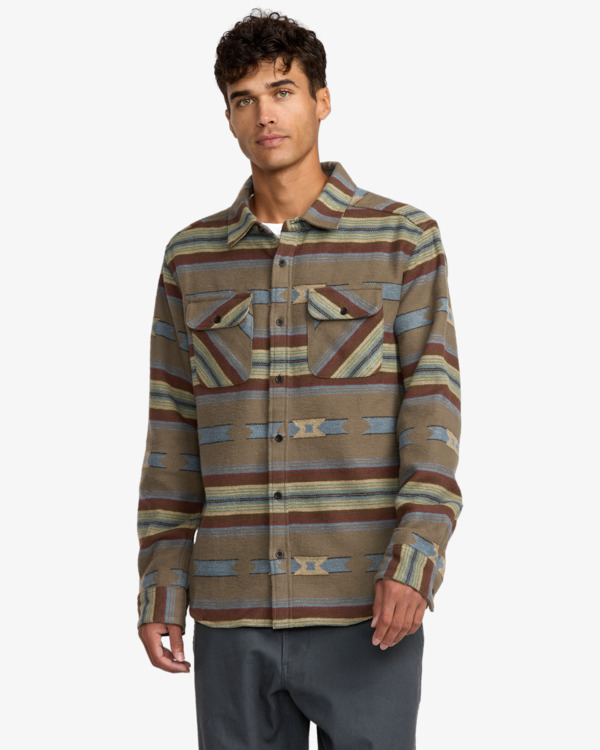 2 Dayshift Blanket Flannel - Long Sleeve Shirt for Men Multi 23A053505 RVCA