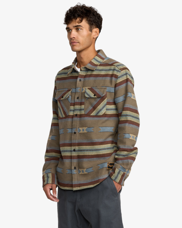 4 Dayshift Blanket Flannel - Long Sleeve Shirt for Men Multi 23A053505 RVCA