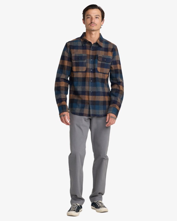4 Dayshift Blanket Flannel Brown 23A053505 RVCA
