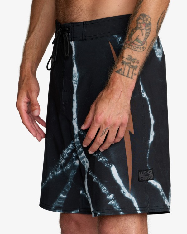 4 RVCA X Clay - Boardshort pour Homme Noir 23A081604 RVCA