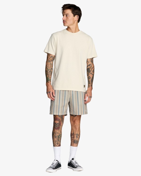 1 Exotica Seersucker Elastic 17" - Cal&ccedil;&otilde;es de banho para Homem Verde 23A101509 RVCA