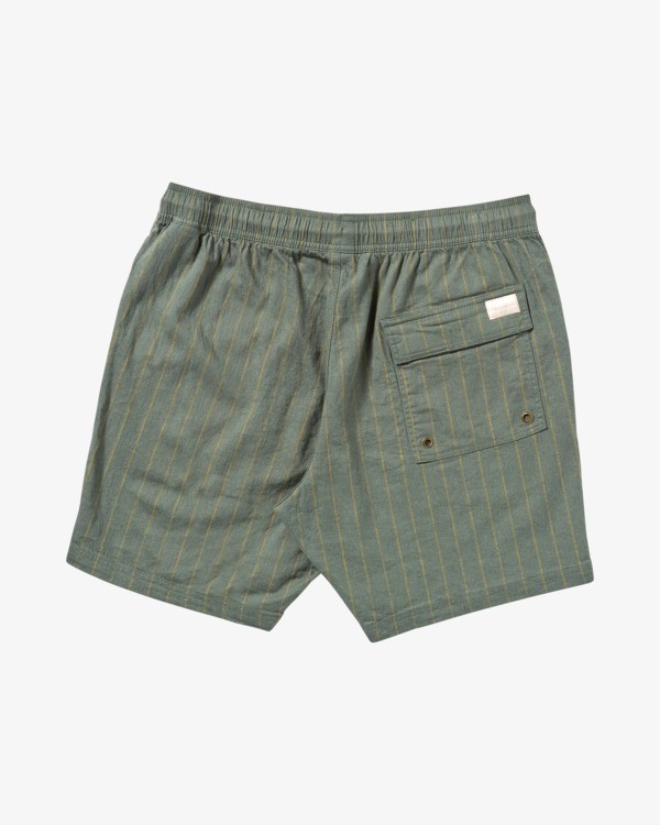 1 Sands 17" - Elastic Waist Walkshorts for Men Green 23A101511 RVCA