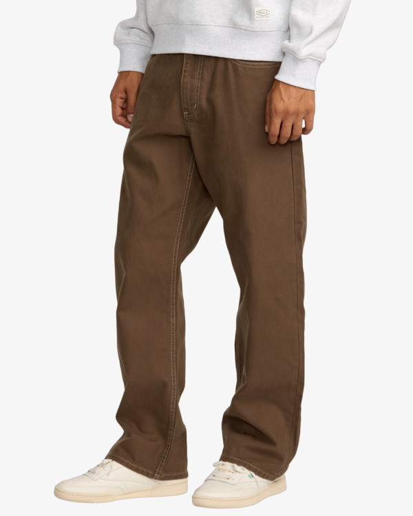 3 Dayshift 5 Pocket - Calças de lona para homem Preto 23A113502 RVCA