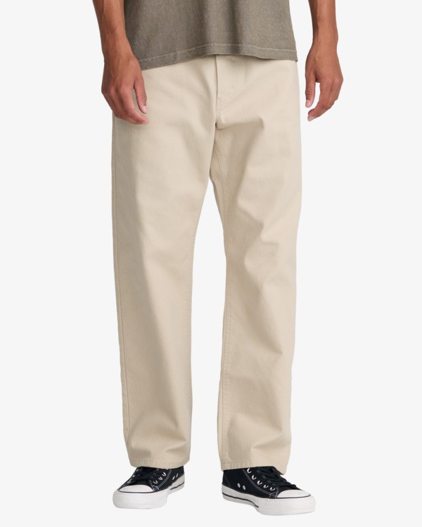 0 Dayshift 5 Pocket - Pantaloni in tela da Uomo Green 23A113502 RVCA