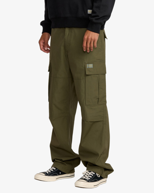 3 Dayshift - Pantalón cargo para hombre Verde 23A113503 RVCA