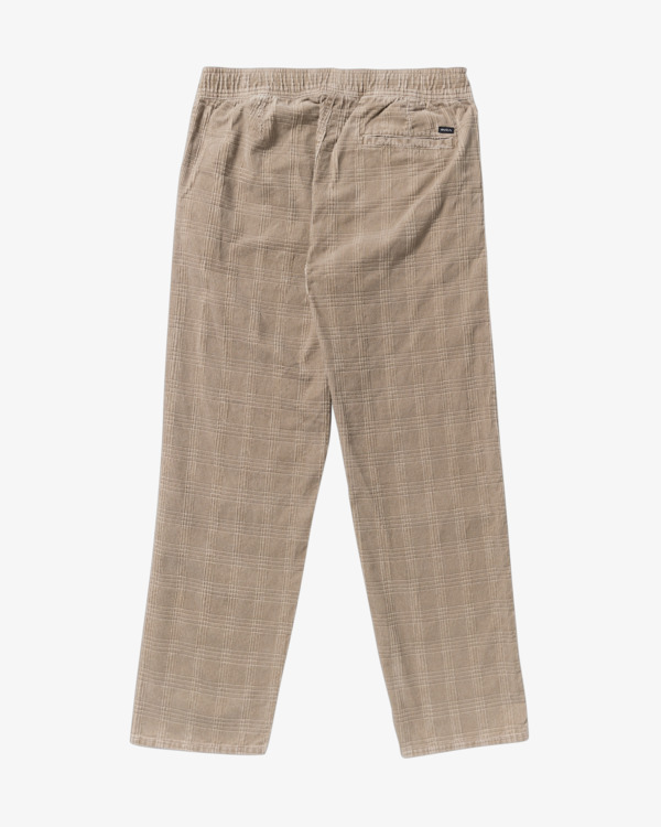 4 Adams Cord - Pantalones elásticos para hombre Beige 23A123505 RVCA