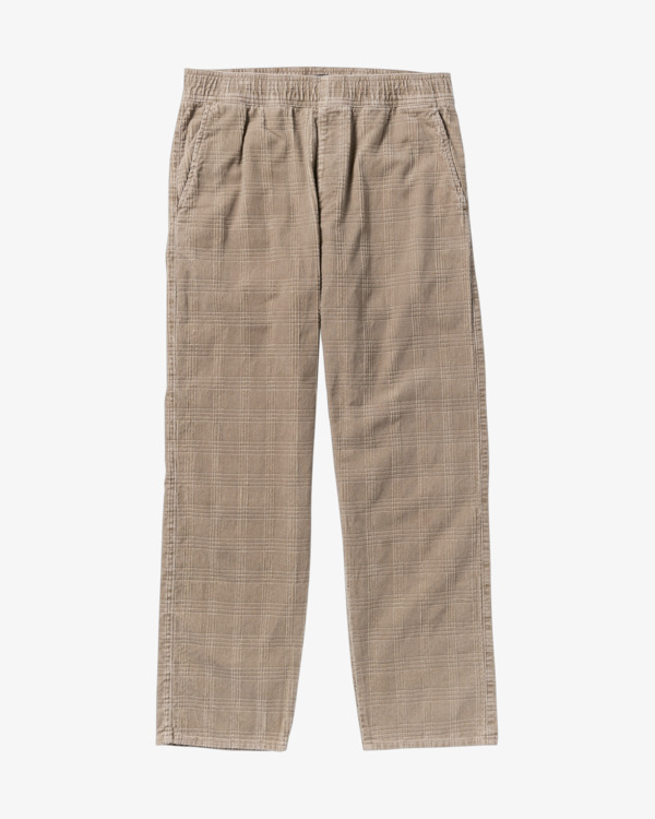 3 Adams Cord - Pantalones elásticos para hombre Beige 23A123505 RVCA