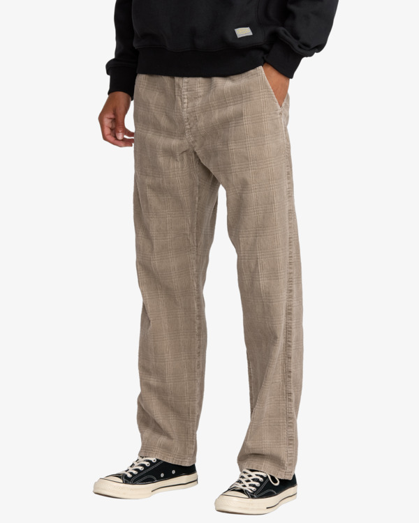 2 Adams Cord - Pantalones elásticos para hombre Beige 23A123505 RVCA