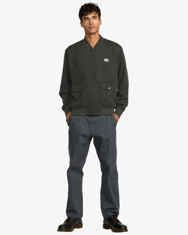 5 Vacancy - Chaqueta bomber para hombre Negro 23A153505 RVCA